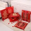 Cushiondecoratif Yastık Çin tarzı koltuk yastık yastık kırmızı yıl Sevgililer Günü Düğün Hediyeleri Ev Dekor Blend Dizel Kare Körfez Pencere Çörek Geri Yastık 221205