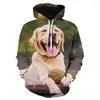 Sweats à capuche pour hommes Sweat-shirts pull ample imprimé en 3D chien noir pur