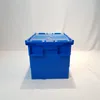 Cesta de armazenamento de armazém, tampa de empilhamento, caixa de plástico, caixa móvel de plástico