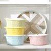 Bowls Pure Color Ceramic Instant Noodle Porridge Salad Student Super Large Capacity Lunch Home Breakfast Milk Oatmeal Mug 221203