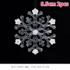 Kerstdecoraties 1/6pcs 13cm mixvorm kristal acryl witte sneeuwvlokken ornamenten Xmas hangers jaar voor thuis