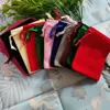 Jewelry Stand 50Pcslot Multicolor Velvet Drawstring Bags small Pouches Package Christmas Wedding Packaging Gift 221205