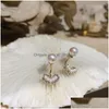 Bengelen kroonluchter mode hart drop oorbellen voor vrouwen schattige Koreaanse stijl bruiloft accessoires bruids sieraden groothandel levering dhr3p