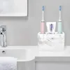 Toothbrush Holders Toothbrush Holder 3 Slots Large Electric Toothbrush Toothpaste Stand Resin Decorative Dental Storage for Bathroom Accessories 221205