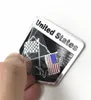 3D Alumínio dos EUA Flag emblema de emblema logotipo de carro American Mapa American impermeável decalque para o carro Janela de carro