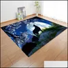 Tapis 3D Loup Imprimé Tapis Pour Salon Literie Couloir Grande Zone De Récréation Tapis De Yoga Moderne Tapis De Sol Extérieur Maison 710 K2 Drop Dh72R