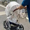 Crib Netting Baby Stroller Cover Breathable Mesh Mosquitoes Net Cartoon Embroidery Bear Sunshade Windshield Sunscreen Curtain 221205