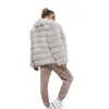 Damen Wollmischungen Hochwertige Pelzjacke Wintermode Echter dicker warmer Mantel für Frauen Luxuriöser, natürlicher, flauschiger Damenparka 221205