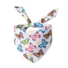 Dog Apparel Cat Bandana Triangle Scarf Butterfly Bee Print Bibbs Washable Kerchief Party Pet Accessories Neck Decoration