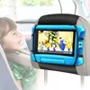 Tablet Car Headrest Mount Stand for Kids in Back Seats 360 Adjustable Anti-Slip Strap and Holding Net Holders Compatible with All 7 Inch to 10.5 Inch Tablets