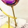 Kök förvaring Globe Crystal Ball Stand Glass Display Metal Gulddekorativa ornament Hantverk