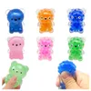 Balles de stress squishy Petit ours Fidget Toys Balles de compression sensorielles remplies décompressez-vous foyer pour les enfants adultes