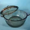 Soep bouillon potten bruin glas met deksel binaurale instant noedel kom glazen steelpan fornuis pot voor keuken fruitsalade kristal pot magnetron oven 221203