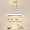 Hanglampen moderne minimalistische woonkamer kroonluchter eenvoudige stijl ring lichtgevende eetlamp Noordse creatieve slaapkamer