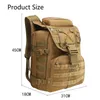 40L MILITAIRE TACTICAL SPORT RACKACK MANNEN LEGER Assault Bag Molle System Match Schoolbag Outdoor Satchel Mountaineering Bagpack