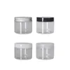 boîtes de rangement en plastique PET 100ml 120ml, boîtes rondes transparentes, pots avec couvercles en aluminium