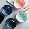 Bowls Meteor Sky Ceramic Bowl Noodle Rice Home Decoration Sallad Fruit Tray Nrowers Restaurant Kök Bordbidrag Cup Fashion