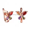 Clip-On Screw Back 18K Rose Gold Plated Charm Butterfly Clip Earrings With Zircon Fashion Party Gift Jewelry For Women Drop Deliver Dh4Tg