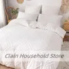 Bedding sets Evich Polyester Set of White Cut Flower Square Style Pillowcase and Zipper Quilt Cover Multi Size Luxury Home Textile 221205