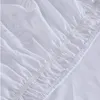 Jupe de lit Top Vente Belle Eleagnt Jacquard Artisanat Dentelle Stéréoscopique Floral Ruffles Avec Forte Ceinture Élastique -15 Pouces De Haut 221205