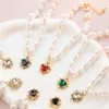 Dog Apparel Pet Accessories Heart Rhinestone Puppy Cat Pearl Necklace Love Diamond Pets Dogs Collar Wedding Jewelry