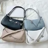 Evening Bags Chic Women Butterfly Chain Shoulder Bag PU Leather All-matching Underarm Female Casual Solid Color Shopping Dating Handbag