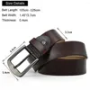 Gordels Echt lederen vol graan heren riem zakelijke cowboy taillband pin buckle heren vintage tweelaagse hoge kwaliteit