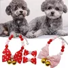 Dog Apparel 1 Set Puppy Hairpin With Extension Chain Kitten Necklace Cat Bow Collar Hair Clip