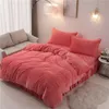 Bedding sets JUSTCHIC Pure Color Crystal Velvet Duvet Cover Winter Comforter Quilt Twin Queen King Size dekbedovertrek 240x220cm 221205