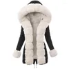 Women's Down Womens Hooded Faux Fur Coat Plus Size Ladies Lining Winter Warm Thick Long Jacket Overcoat XXXL