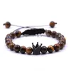 Beaded Wholesale Handmade Crown Yoga Buddha Beads Natural Stone Volcanic Rock Rope Wrap Armband för män Kvinnliga smycken Drop Delivery Dhola