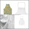 Tabliers Bricolage Toile Uniforme Écharpe Sublimation Blancs Cuisine Maison 70X48 Cm Antifoing Tablier À L'épreuve De L'huile Femmes Hommes Pinafore Haute Qualité 8 Dh3Zw