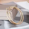 Hoop Earrings Gold And Silver Color Round Big Earring For Women Nice Shape Fashion Jewelry Ear Accessories Ladies Gifts 2022 E0155