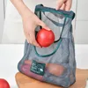Storage Bags Breathable Vegetable Mesh Bag Ginger And Garlic Ventilated Kitchen Wall-Mounted Hanging Portable Pocket