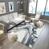 카펫 초록 잉크 패턴 카펫 거실 침실 홈 장식 지역 양탄자를위한 사라한 스타일은 기계 세척 깔개 매트가 될 수 있습니다.
