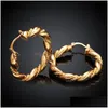 Hoop Huggie 18K Gold Plated Rose Plated Woman Hoop Earrings Fashion Party Jewelry Birthday Presents Top Quality Drop Delivery Dhjyx