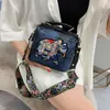 イブニングバッグヴィンテージ刺繍象ワイドバタフライストラップPUレザー女性肩クロスボディトート女性ハンドバッグ財布221203