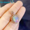 Natuurlijke opaal sieraden set 8x10mm edelsteen ring oorrang hanger ketting voortreffelijke bruiloftsfeest sieraden voor vrouwen