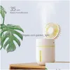 Night Lights Brelong Led Colorf Night Light Can Humidify The Fan Suitable For Bedroom Office Study 1 Pc Drop Delivery Lights Lighting Otc7I