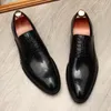 대형 크기 EUR37-46 블랙 / 브라운 브로그 남성 비즈니스 드레스 슈즈 정품 가죽 무도회 웨딩 파티 신발