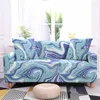 Chair Covers Marble Elastic Sofa Cover Water Color Slipcover Stretch Sectional Armchair For Living Room Decor Funda