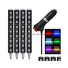 Autres accessoires intérieurs Voiture Led Lumière Rgb Intérieur Lumières Musique Sync Rythme Son Fonction Active Et Télécommande Sans Fil Dro Dhlw3