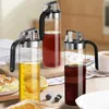 Ört kryddverktyg stor olivolja dispenser flaska auto flip smaktbehållare automatisk lock läcksäker vinäger bbq köksredskap glas cruet a hdh 221203