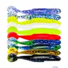 Party Favor 10 pièces/lot 9.5Cm/6G 10 couleurs ver leurres en plastique faveur de fête Swimbait Wobblers appât souple leurre de pêche artificiel basse Tac Dho1J