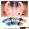 Ohrstecker 100 Teile/los Punk Edelstahl Schraube Ohrstecker Für Männer Schwarz Goldene Egirl Pendientes Hombre Schmuck Zubehör Drop Delive Dhzwh