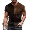 Herr t-skjortor överdimensionerade t-shirt för män personlighet 3d digital tryckning o-hals all-match lös casual bekväm skjorta korta ärmar
