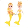 Party Favor Doll 18cm barn Utbildning Intelligence Family Crossing Dolly Creative Small Mermaid Princess Model Toys Factory Dir Dhpky