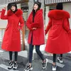 Parkas pour femmes Veste d'hiver Femmes Parka Long manteau Doublure en laine Vestes à capuche Col de fourrure Chaud Vêtements de neige Femme Vêtements 221205