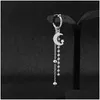 Dangle Chandelier 1PC Koreańskie kolczyki Danggle Kołek Księżyc łańcuch pióra krzyżowy wisiewszy kobiety męskie punkowe kolczyki chłopaki hip hop biżuteria unisex dhuhl