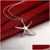 チャーム到着ファッションジュエリー925 Sterling Sier Necklaces Charms Pendant Big Starfish 20pcs/lot C3ドロップ配信調査結果dhvkm